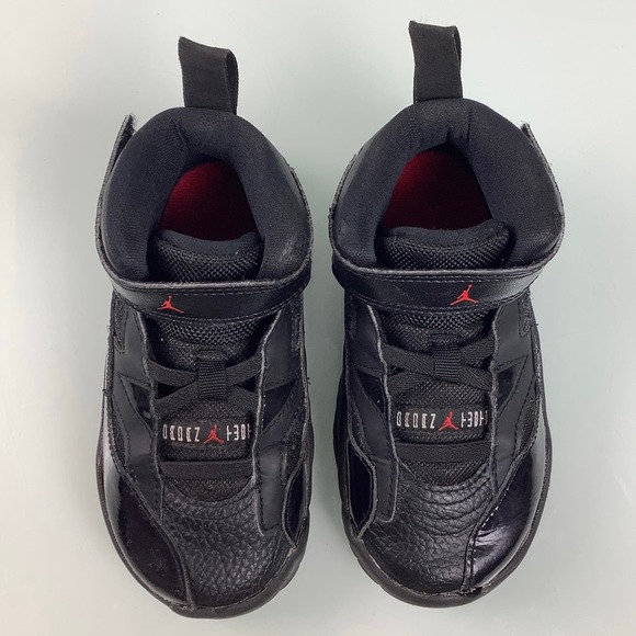 Jordan Jumpman Two Trey Black University Red toddler SZ 8C - Picture 8 of 12